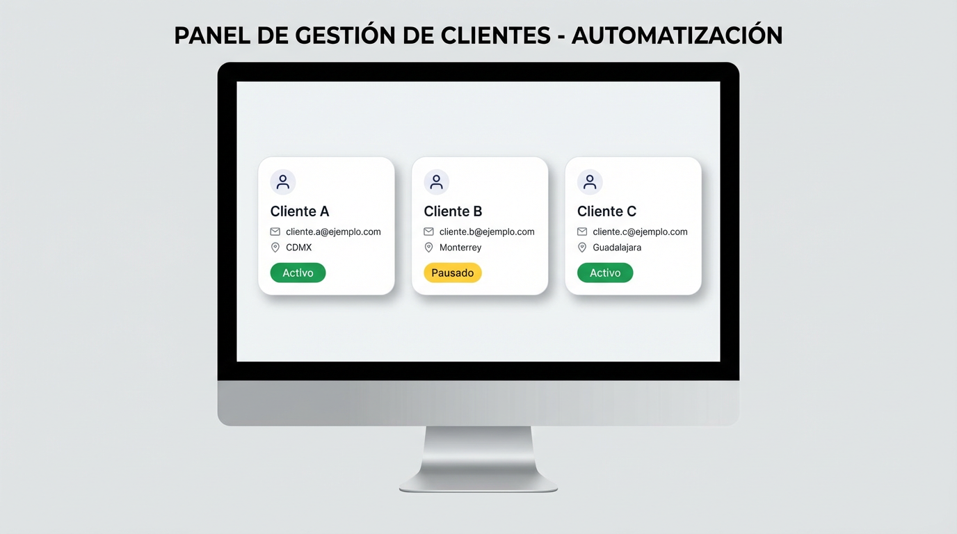 Panel de gestión de clientes de Embassy Monitor